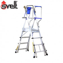 Escalera móvil de tijera Tele-fly Light de 4 peldaños SVELT