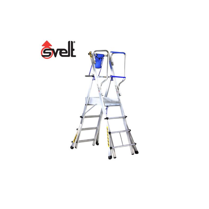 Escalera móvil de tijera Tele-fly Light de 4 peldaños SVELT