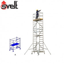 Andamio módulo A de 1,95m con ruedas de aluminio MILLENIUM automático SVELT