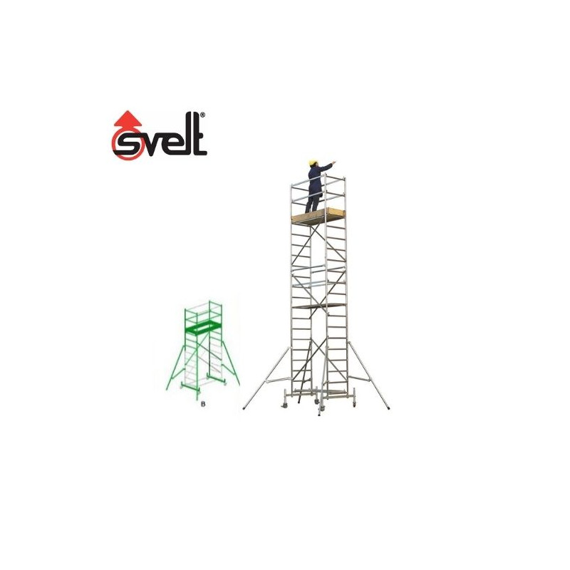 Andamio módulo B de 1,83m de aluminio MILLENIUM automático con estabilizador SVELT