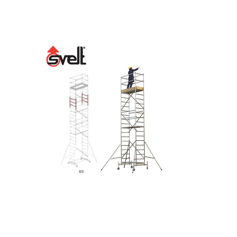 Andamio módulo D3 de 0,90m de aluminio MILLENIUM / ROLLER automático SVELT