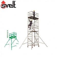 Andamios tubular aluminio Roller módulo B (Incluye 4 rodapiés y estabilizadores) SVELT