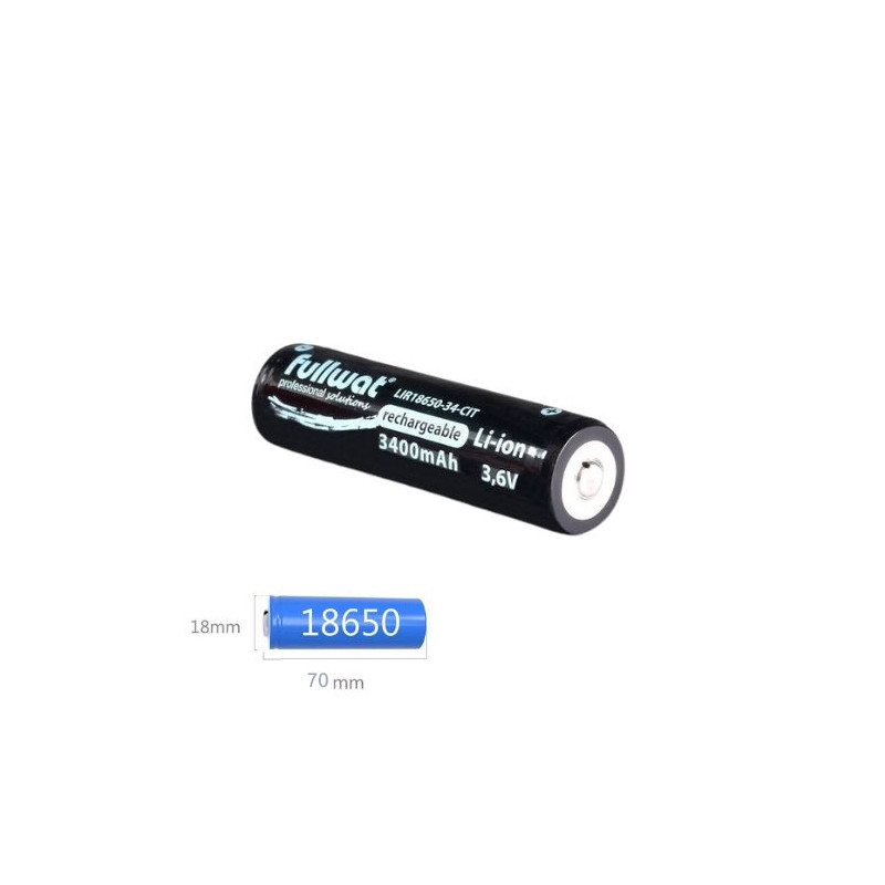 Pila Litio 18650 3.6v 3400 mAh con teton FULLWAT