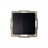 Mecanismo de empotrar Serie GAMMA Doble conmutador 10A-220V Negro GSC