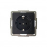 Mecanismo de empotrar Serie GAMMA Base enchufe TT 10A-220V Negro GSC