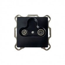 Mecanismo de empotrar Serie GAMMA Base de TV y FM Negro GSC C10/100