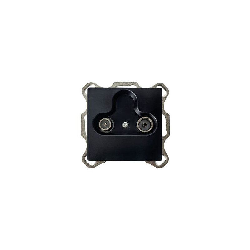 Mecanismo de empotrar Serie GAMMA Base de TV y FM Negro GSC C10/100