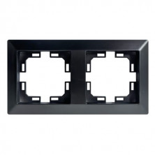 Embellecedor Serie GAMMA 2 módulos Negro GSC C22/220