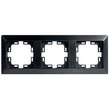 Embellecedor Serie GAMMA 3 módulos Negro GSC C14/140