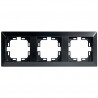 Embellecedor Serie GAMMA 3 módulos Negro GSC C14/140