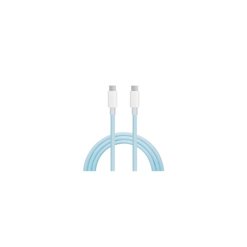 Cable USB Tipo C a USB Tipo C de nylon trenzado 1,5 metros Azul GSC