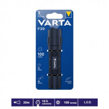 Linterna LED Flashlight F20 100Lm 129,5x33mm diámetro (Funciona con 3 pilas AAA no incluidas) VARTA