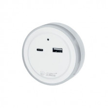 Luz de noche LED con sensor y USB C + A 0,5w 6400K 20Lm 220V IP20 Benor GSC C1/40