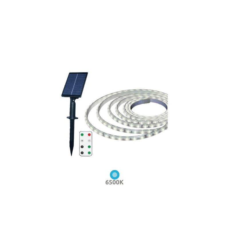 Kit tira LED Solar 5m 0,2w/m 6500K 90Lm Ancho 8mm IP65 GSC