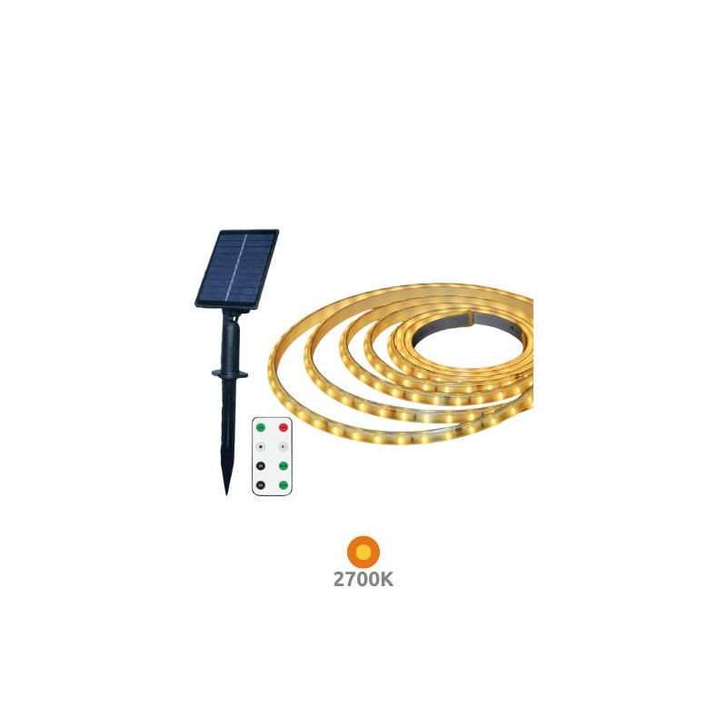 Kit tira LED Solar 10m 0,2w/m 2700K 180Lm Ancho 8mm IP65GSC