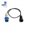 Adaptador Clavija CETAC 3P 2P+t a Base móvil 4,8mm GSC C8/48