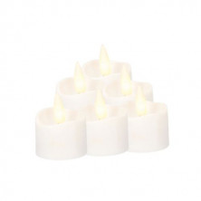 Pack 6 velas decorativas LED 36mm Funciona con pilas CR2032 incluid (Precio por unidad) BAMBASY