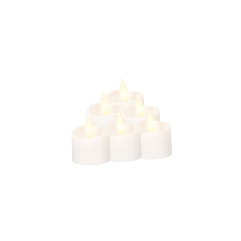 Pack 6 velas decorativas LED 36mm Funciona con pilas CR2032 incluid (Precio por unidad) BAMBASY