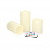 Pack 3 velas decorativas LED RGB 100-120-150mm (Funciona con pilas AAA LR03) GSC C1/20