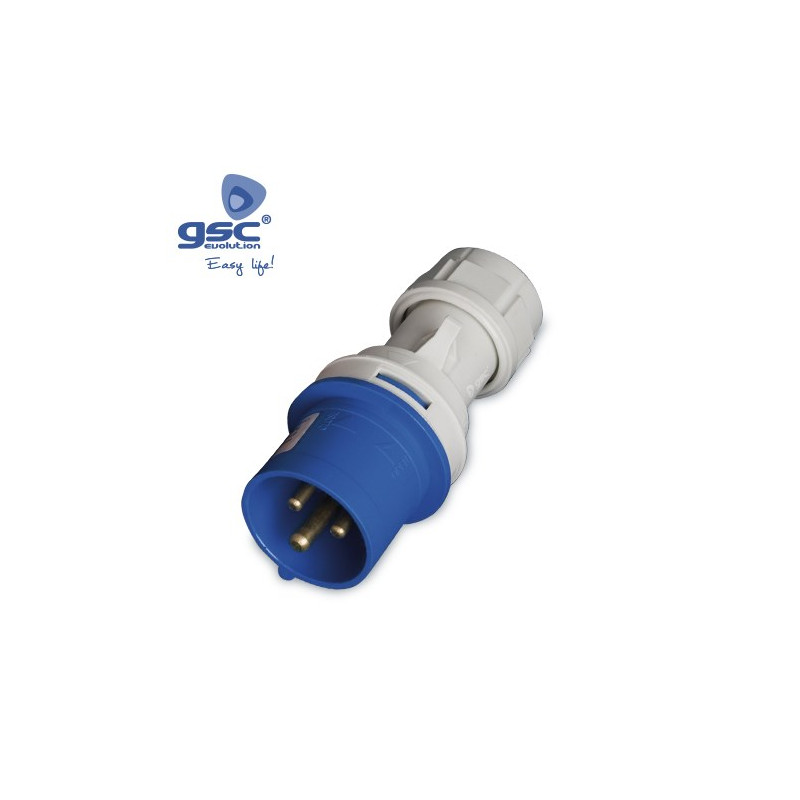 Clavija CETAC 2P+T 16A 220V IP44 Azul GSC C10/120