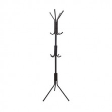 Perchero metálico de pie con 12 colgadores Negro DOVELIS C1/8