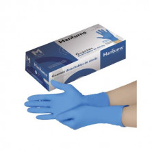 Guantes desechables de nitrilo Azules Talla M (Caja de 100 unidades) HANTUMS