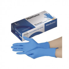 Guantes desechables de nitrilo Azules Talla L (Caja de 100 unidades) HANTUMS