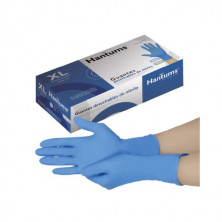 Guantes desechables de nitrilo Azules Talla XL (Caja de 100 unidades) HANTUMS