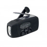 Radio multifunción, con luz y alarma SOS, de carga solar, dinamo y USB-C Negro TECH LIGHT