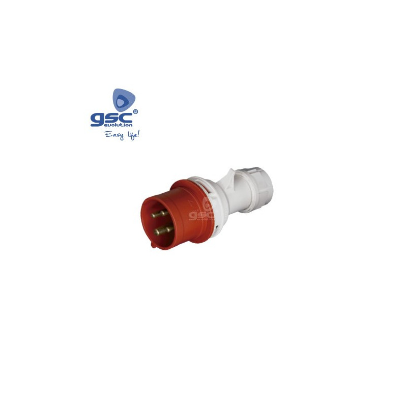 Clavija CETAC 3P+T 16A 380-415V IP44 Roja GSC C10/120