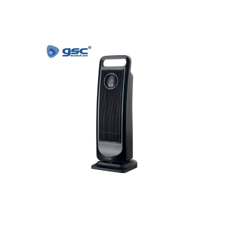 Calefactor eléctrico vertical giratorio cerámico con mando y temporizador 2000W Tanbar GSC C1/6