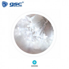 Guirnalda LED Decorativa 1,5m 10 leds Flores Transparentes 6000-10000K Funciona a pilas IP20 GSC UUS