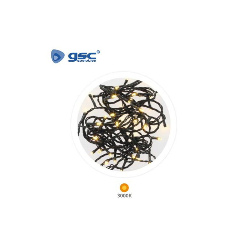 Guirnalda LED Decorativa Alambre 10m 3000K 8 Funciones IP44 220V GSC C1/20