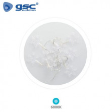 Guirnalda LED Decorativa 1,35m 10 Leds Copos de Nieve 6000K Funciona a pilas IP20 GSC C1/10