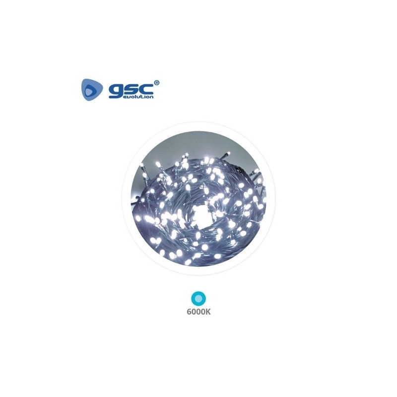 Guirnalda LED 20M 8 funciones Luz fría GSC C1/24