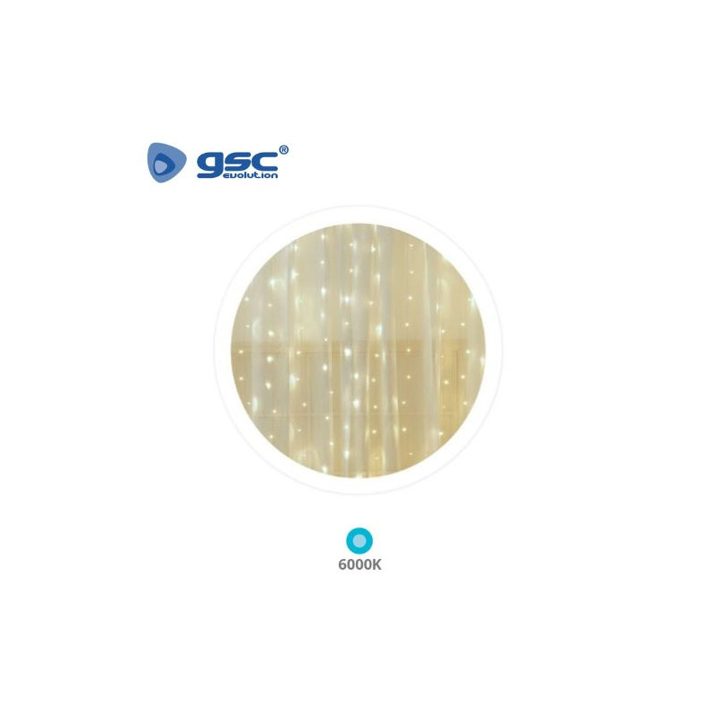 Cortina LED Luminosa 3x2m 6000K 320 Leds IP44 220V GSC C1/10