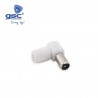 Conector Coaxial TV Macho Acodado GSC C50/100