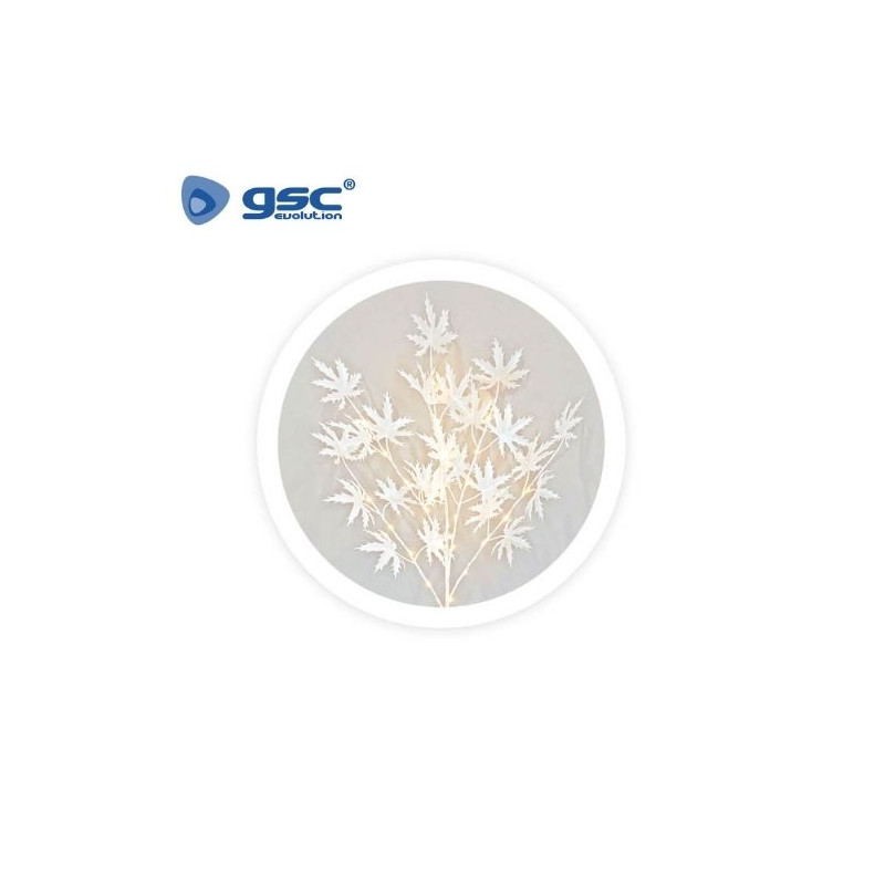 Rama decorativa LED de hojas de arce blancas 0,70M Luz cálida GSC C1/24