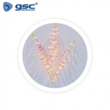 Rama decorativa LED de hojas de eucalipto rosas 0,83M Luz cálida GSC C1/24