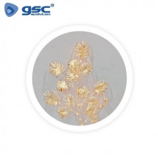 Rama decorativa LED de hojas palmito doradas 0,75M Luz cálida GSC C1/24