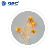 Rama decorativa LED de dientes de león dorados 0,75M Luz cálida GSC C1/12