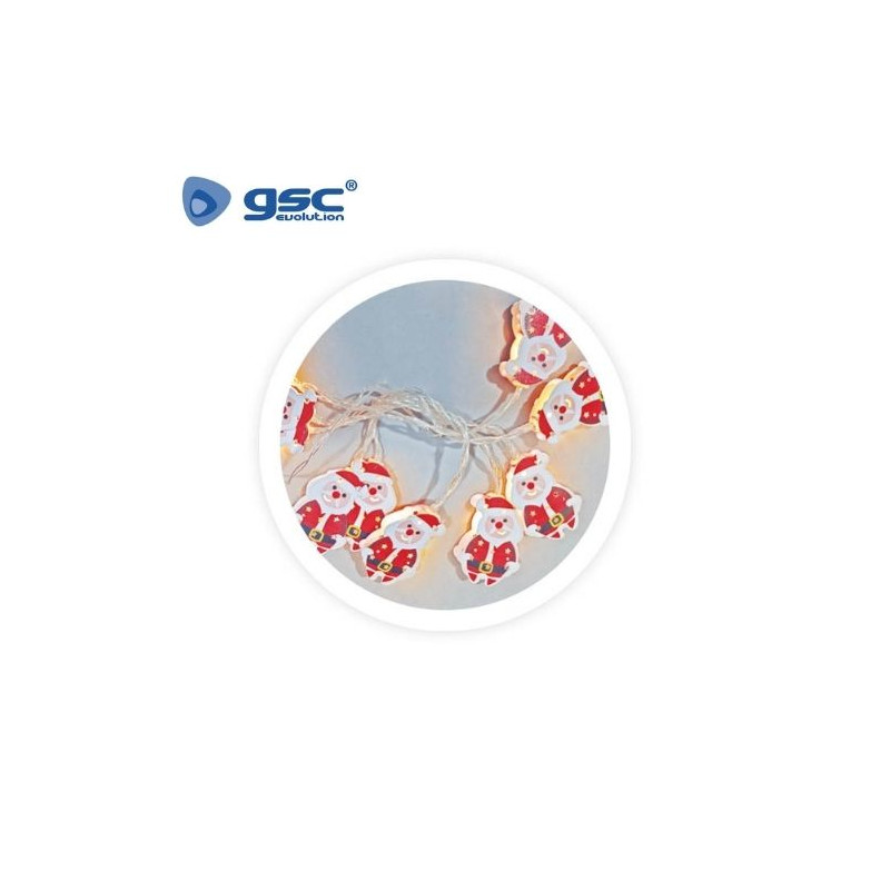 Guirnalda Papa Noel LED 1,35M Luz cálida GSC C1/24