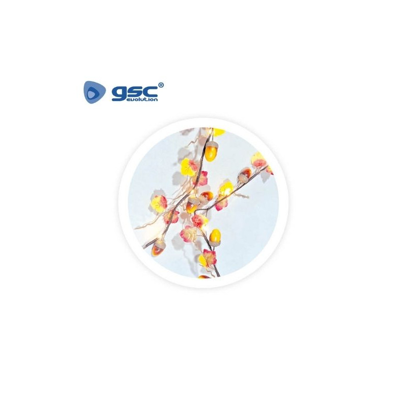 Guirnalda LED de hojas de arce y bellotas 1,5M Luz cálida GSC C1/24