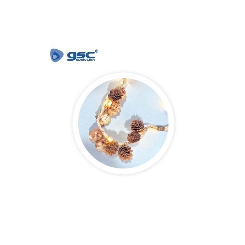 Guirnalda LED de piñas 1M Luz cálida GSC C1/12