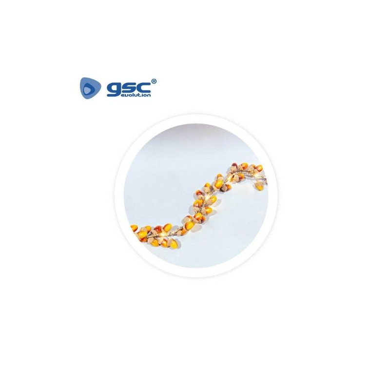 Guirnalda LED de bellotas 1M Luz cálida GSC C1/12