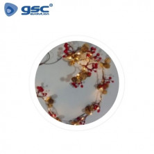 Guirnalda LED de piñas y bayas rojas 1,5M Luz cálida GSC C1/12