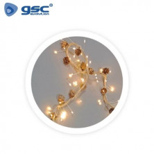 Guirnalda LED de cuerda y piñas 1,8M Luz cálida GSC C1/24