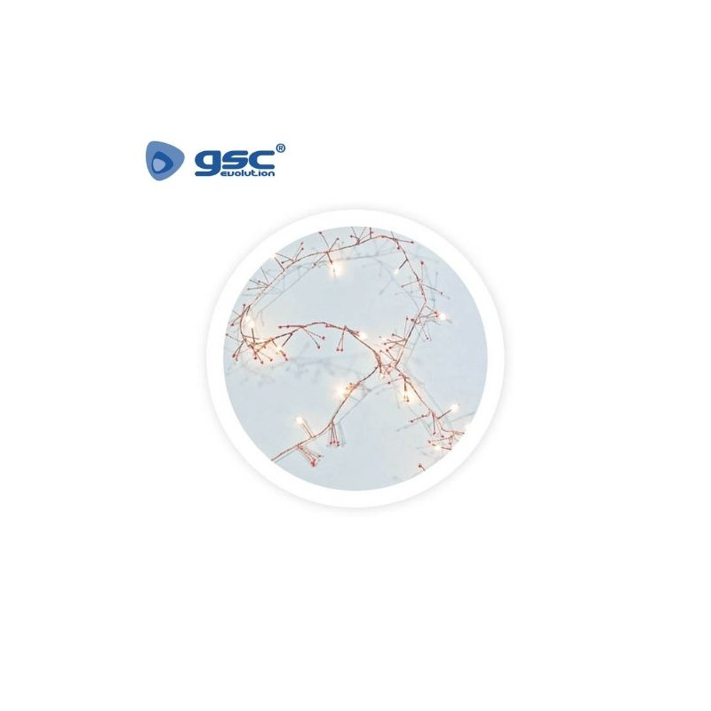 Guirnalda LED de mini perlas rojas 1,8M Luz cálida GSC C1/30