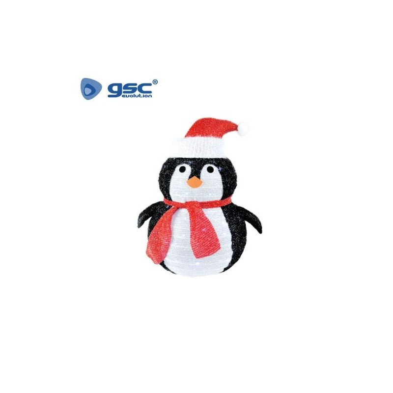 Pingüino plegable LED 60cm 8 funciones Luz fría GSC C1/6