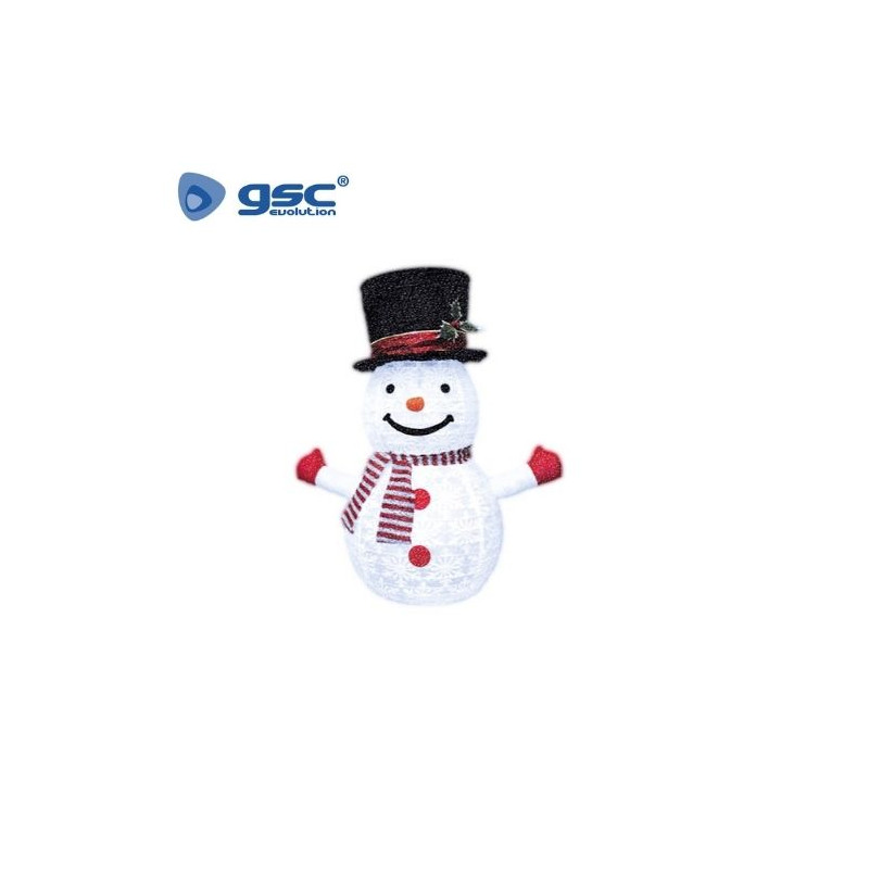 Muñeco de nieve plegable LED 70cm 8 funciones Luz fría GSC C1/8